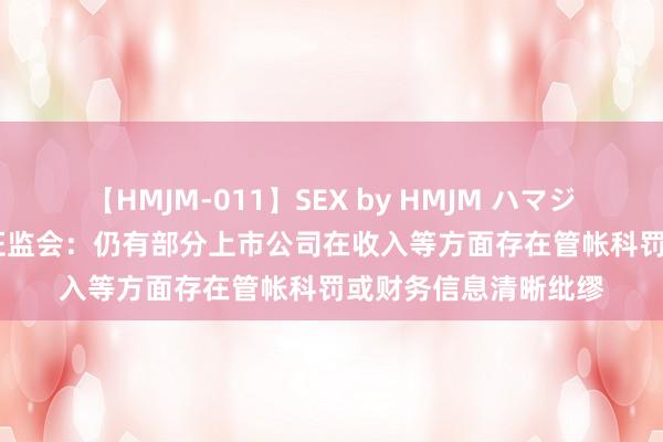 【HMJM-011】SEX by HMJM ハマジムベスト09 6時間 证监会：仍有部分上市公司在收入等方面存在管帐科罚或财务信息清晰纰缪