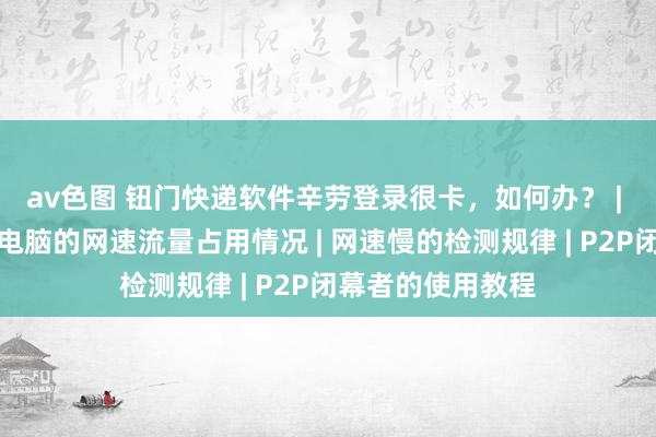 av色图 钮门快递软件辛劳登录很卡，如何办？ | 局域网监控每台电脑的网速流量占用情况 | 网速慢的检测规律 | P2P闭幕者的使用教程