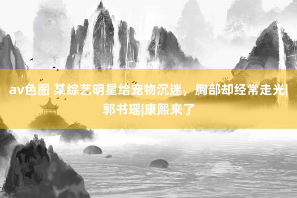 av色图 某综艺明星给宠物沉迷，胸部却经常走光|郭书瑶|康熙来了