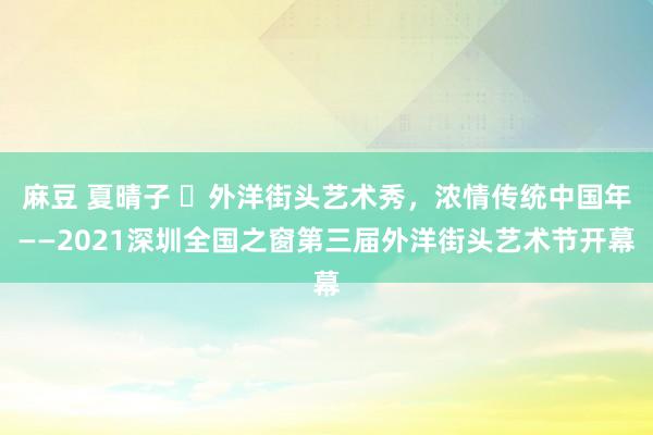 麻豆 夏晴子 ​外洋街头艺术秀，浓情传统中国年——2021深圳全国之窗第三届外洋街头艺术节开幕